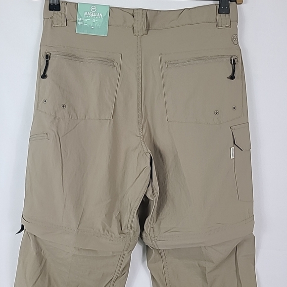 NWT Magellan Men's Back Country Pants Outdoor Fish Water Repel Sz S Timberwolf - Picture 8 of 9